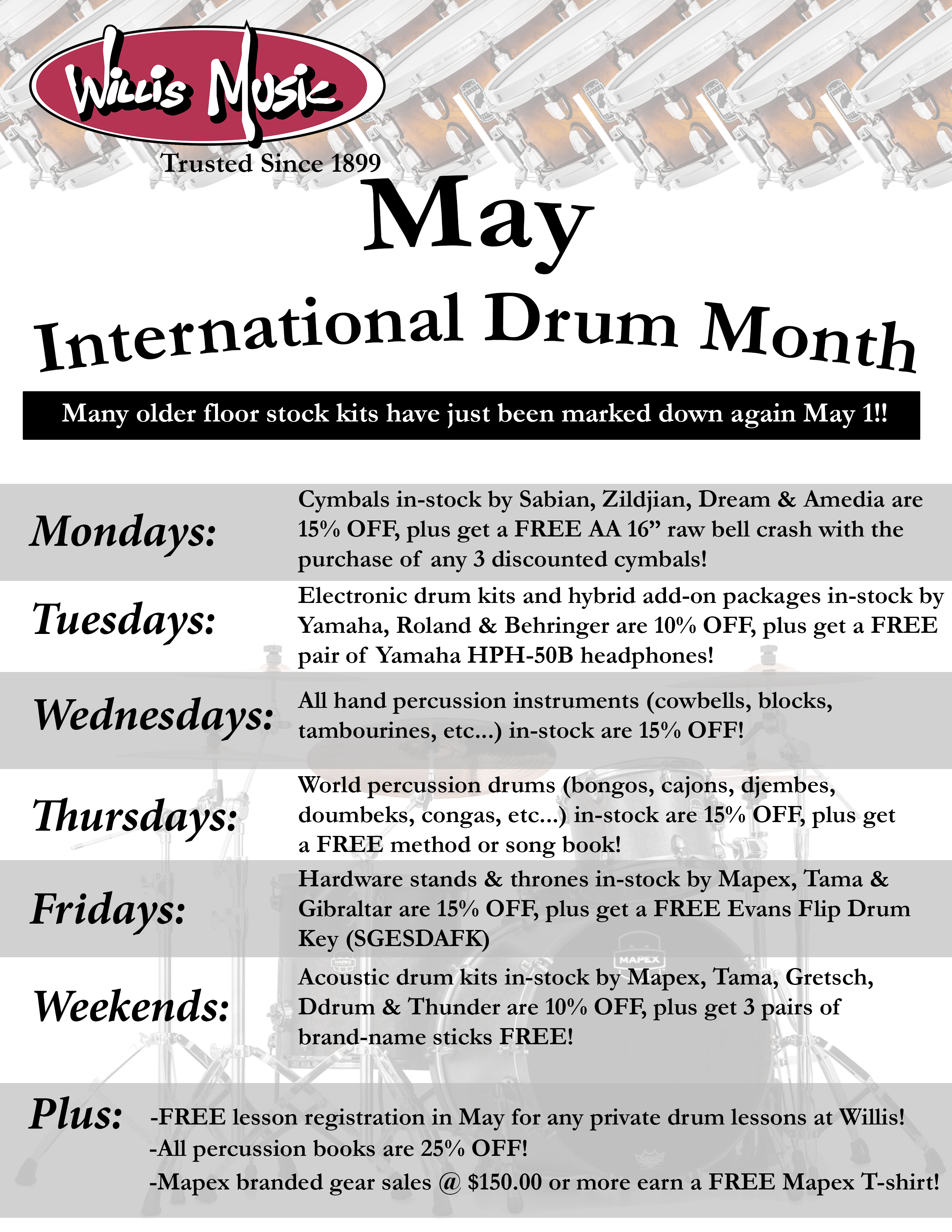 International Drum Month Flyer