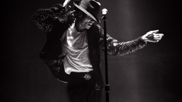 Michael Jackson performing in concert
